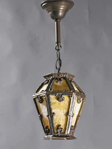 slag glass pendant light