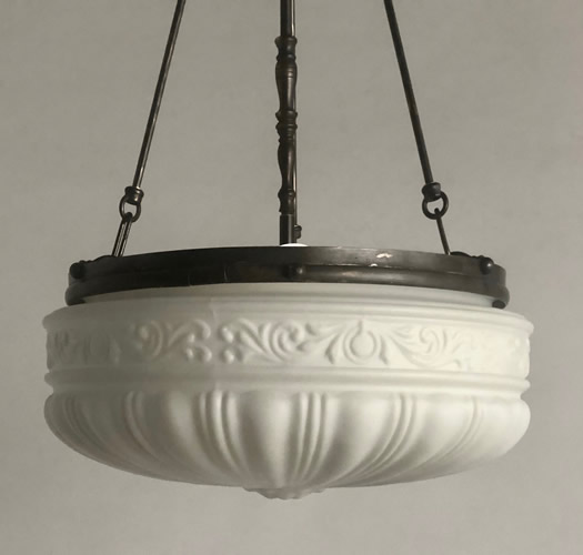 antique milk glass ceiling light