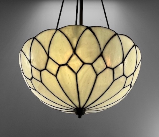 Opal Leaded Glass Inverted Dome Ceiling Light